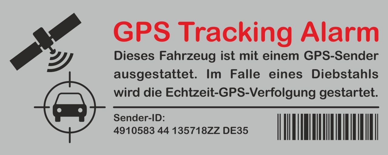 Hermann Schütz Aufkleber GPS Tracking Alarm 120x40mm Hermann Schütz Aufkleber GPS Tracking Alarm 120x40mm von Hermann Schütz