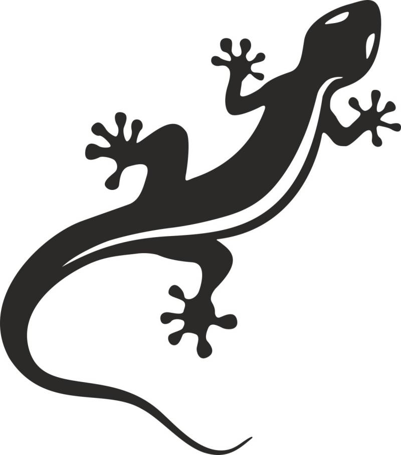 Hermann Schütz Aufkleber Gecko schwarz 110x95mm von Hermann Schütz