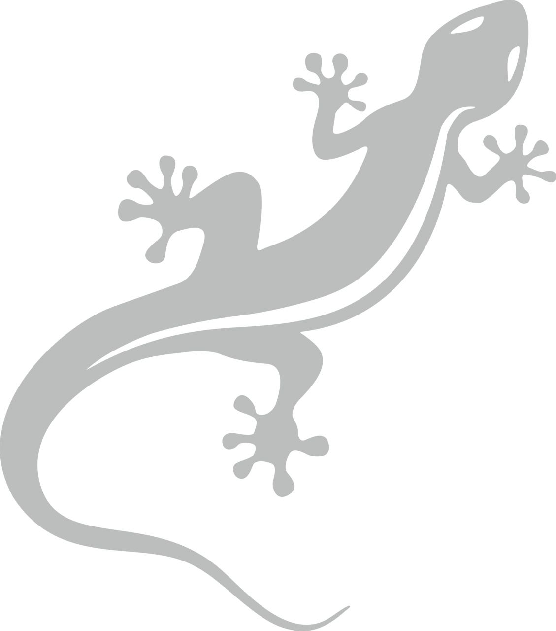 Hermann Schütz Aufkleber Gecko silber 115x95mm von Hermann Schütz