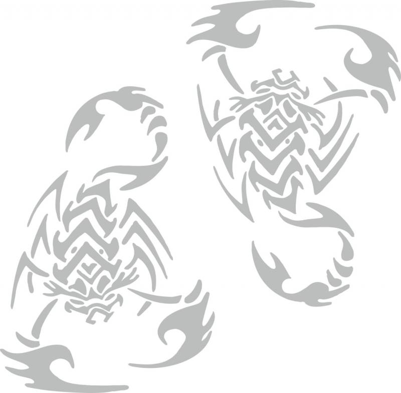 Hermann Schütz Aufkleber Spiegel- und Car-Tattoo Skorpion 2er-Set von Hermann Schütz
