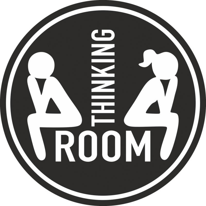 Hermann-Schütz Hart-PVC-Schild selbstklebend Thinking Room von Hermann Schütz