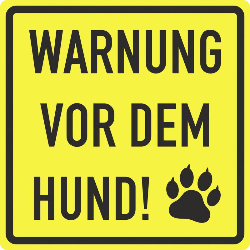 Hermann Schütz Hinweisschild Warnung vor dem Hund 10 x 10 cm von Hermann Schütz
