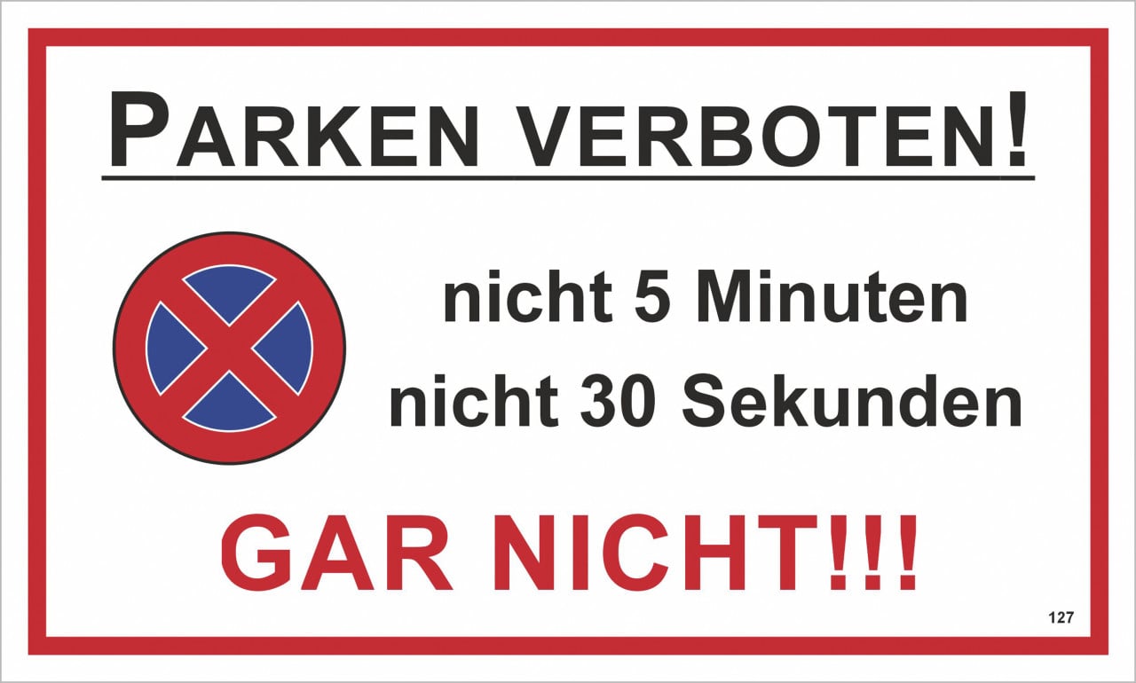 Hermann Schütz Schild Parken verboten... von Hermann Schütz
