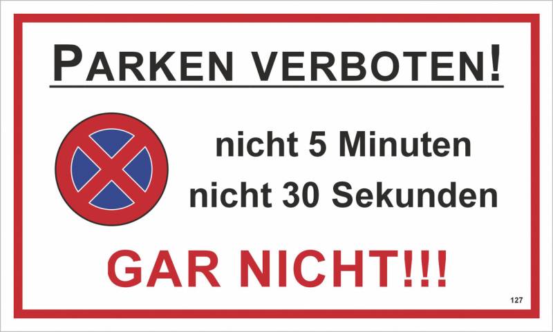 Hermann Schütz Schild Parken verboten... von Hermann Schütz