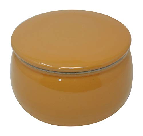 Original französische wassergekühlte keramik butterdose, nie mehr harte butter zum frühstück. ca 250 g butter, sunshine B-G von Hermans-keramik