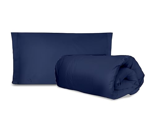 Hermet Laura Biagiotti Bettbezug-Set für Einzelbett, Perkal, Royalblau, Bettbezug und Kissenbezug, 100% Baumwolle von hermet