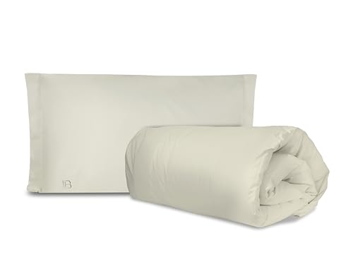 Hermet Laura Biagiotti Bettbezug-Set für Einzelbett, Perkal, weiß, Bettbezug und Kissenbezug, 100% Baumwolle von Hermet