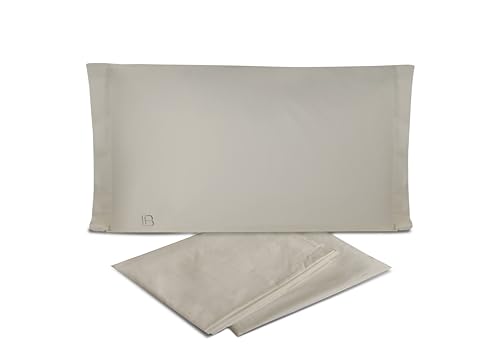 Hermet Laura Biagiotti Bettwäsche-Set für Einzelbett, Perkal, 100% Baumwolle, Taupe, Bettlaken + Spannbettlaken + Kissenbezug von Hermet