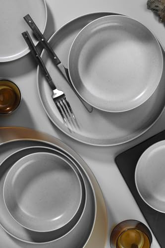 Elegant 16-Piece Dinner Set, 100% Porcelain | Includes Service Plates, Bowls & Dessert Plates | Dishwasher & Microwave Safe | Perfect for Any Occasion von Hermia Concept