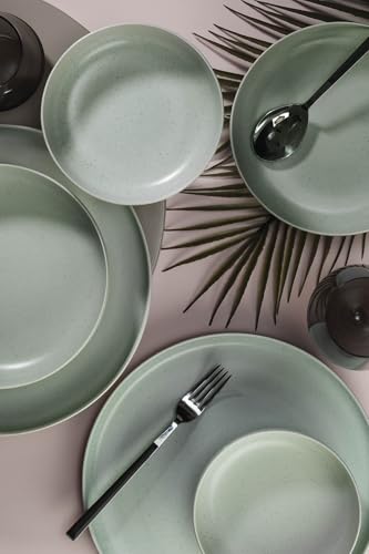 Elegant 18-Piece Dinner Set, 100% Porcelain | Includes 6 Service Plates (27 cm), 6 Plates (21 cm), 6 Bowls (15 cm) | Dishwasher & Microwave Safe, Perfect for Any Occasion von Hermia Concept