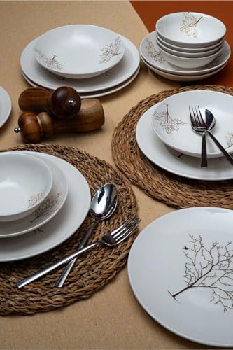 Elegant 18-Piece Dinner Set, 100% Porcelain | Includes Service Plates, Platters & Bowls | Microwave & Dishwasher Safe | Perfect for Any Occasion Elegant 18-Piece Dinner Set, 100% Porcelain | Includes Service Plates, Platters & Bowls | Microwave & Dishwasher Safe | Perfect for Any Occasion von Hermia Concept