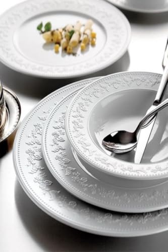 Elegant 24-Piece Dinner Set, 100% Porcelain, White | Includes Service Plates, Bowls, Dessert Plates | Dishwasher & Microwave Safe | Perfect for Any Occasion Elegant 24-Piece Dinner Set, 100% Porcelain, White | Includes Service Plates, Bowls, Dessert Plates | Dishwasher & Microwave Safe | Perfect for Any Occasion von Hermia Concept