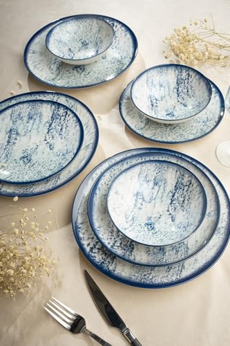 Elegant 24-Piece Dinner Set, 100% Porcelain | Includes Service Plates, Bowls & Dessert Plates | Dishwasher & Microwave Safe | Perfect for Any Occasion Elegant 24-Piece Dinner Set, 100% Porcelain | Includes Service Plates, Bowls & Dessert Plates | Dishwasher & Microwave Safe | Perfect for Any Occasion von Hermia Concept