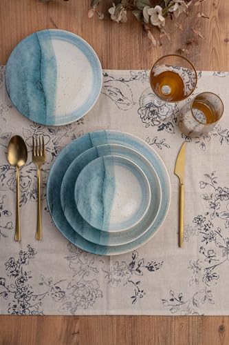 Elegant 24-Piece Dinner Set, 100% Porcelain | Includes Service Plates, Bowls & Dessert Plates | Dishwasher & Microwave Safe | Perfect for Any Occasion von Hermia Concept