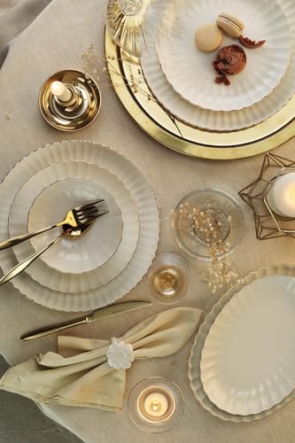 Elegant 27-Piece Dinner Set, 100% Porcelain | Includes Service Plates, Deep Plates, Bowls & Platters | Perfect for Stylish Dining & Entertaining Elegant 27-Piece Dinner Set, 100% Porcelain | Includes Service Plates, Deep Plates, Bowls & Platters | Perfect for Stylish Dining & Entertaining von Hermia Concept