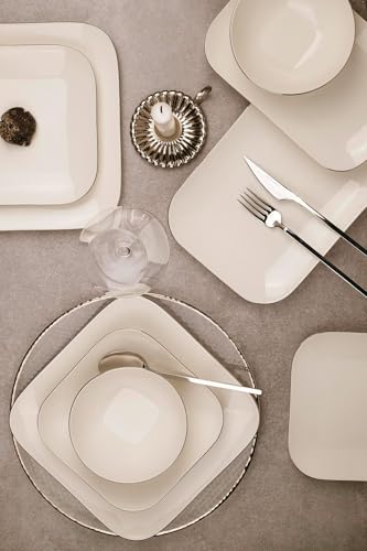 Elegant 51-Piece Dinner Set, 100% Porcelain, Cream Color | Includes Service Plates, Bowls, Platters | Perfect for Special Occasions & Everyday Dining Elegant 51-Piece Dinner Set, 100% Porcelain, Cream Color | Includes Service Plates, Bowls, Platters | Perfect for Special Occasions & Everyday Dining von Hermia Concept