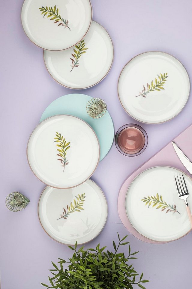 Hermia Concept Dessertteller 100% PORCELAIN, 19 x 19 x 2 cm (6 Pieces) P9365, (6 St) von Hermia Concept