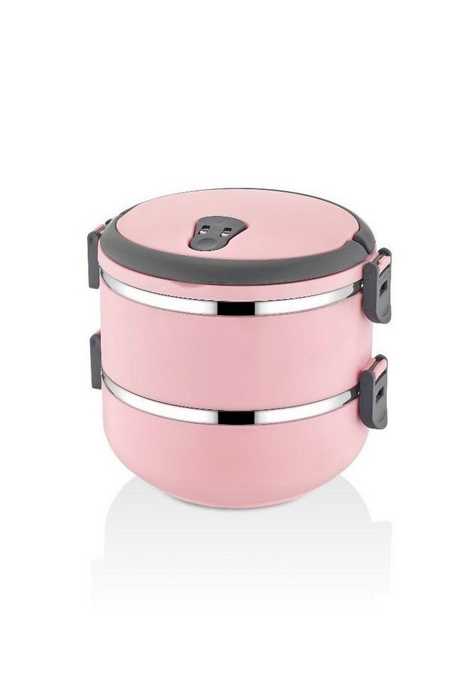 Hermia Concept Lunchbox Warm Box, 100 % rostfreiem Edelstahl, (Einzelbox / 2er Set / 3er Set, 2-tlg., 3-fach Set, 2-fach Set, 1-fach set), Lebensmittelecht, geschmacksneutral 100% rostfreier Edelstahl von Hermia Concept