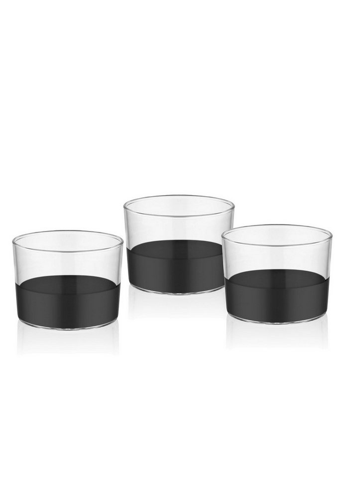 Hermia Concept Schüssel 100% GLASS, 6 x 8 x 8 cm / 100 ml (3 Pieces) A4706, (3-tlg) von Hermia Concept