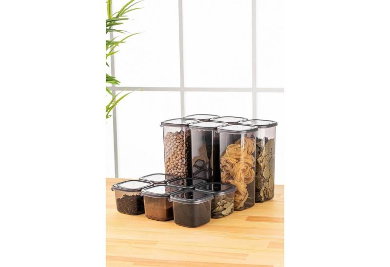 Hermia Concept Vorratsdose 100% PLASTIC, 10 x 10 x 9,5 cm / 550 ml (6 Pieces) M5363, (12-tlg) Hermia Concept Vorratsdose 100% PLASTIC, 10 x 10 x 9,5 cm / 550 ml (6 Pieces) M5363, (12-tlg) von Hermia Concept