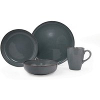 HermiaConcept Tafelservice Nemesis grau Porzellan 16 tlg. von HermiaConcept