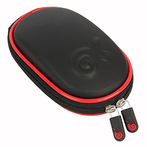 Hermitshell Travel Hart Eva Lagerung Tasche Schutz hülle Etui Tragetasche Beutel Compact Größen und karabiner für Apple Magic Mouse Maus I und II 2nd Gen und Karabiner Schwarz von Hermitshell