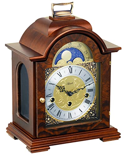 Hermle Uhrenmanufaktur Tischuhr, Holz, Nussbaum Braun, 30cm x 21cm x 14cm von Hermle