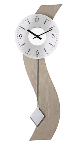 Hermle 71004-U62200 Schlichte Wanduhr mit Pendel, Beige, 70cm x 23cm x 6cm Hermle 71004-U62200 Schlichte Wanduhr mit Pendel, Beige, 70cm x 23cm x 6cm von Hermle