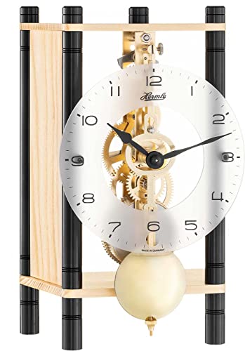 Hermle Moderne Tischuhr mit mechanischem Uhrwerk - Modern Style Natur 20cm- 23036-X40721 von Hermle