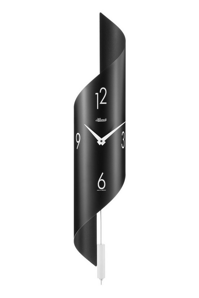 Hermle Pendelwanduhr Kunstvoll gedrehter Korpus *Ofenrohr* mit Zylinderpendel (Quarzuhrwerk mit Pendel) von Hermle
