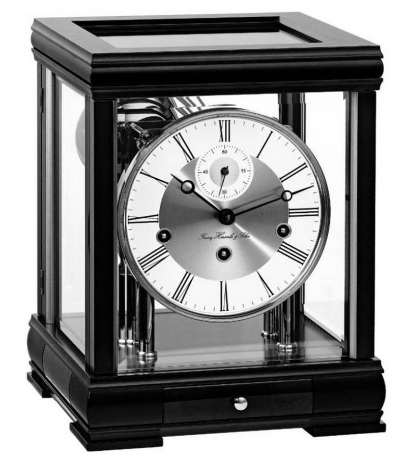 Hermle Tischuhr limitiert 99 Stück Hermle 22998-740352 verchromtes Uhrwerk von Hermle