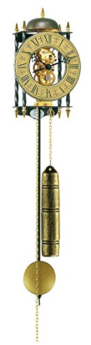 Hermle Uhrenmanufaktur Skelett-Pendelwanduhr, Schmiedeeisen, Gold, 62cm x 15cm x 10cm von Hermle