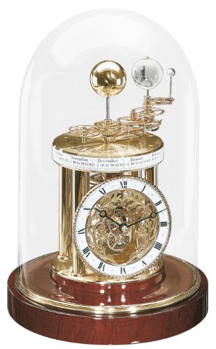 Hermle Uhrenmanufaktur Tischuhr, Braun, Ø 21cm x 28,5cm von Hermle
