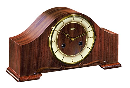 Hermle Uhrenmanufaktur Tischuhr, Holz, Braun, 18cm x 33cm x 10cm von Hermle