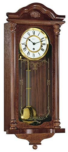 Hermle Uhrenmanufaktur Wanduhr, Holz, Mahagoni, 67cm x 29cm x 14,5cm von Hermle