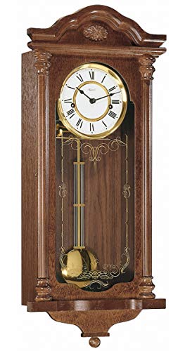 Hermle Uhrenmanufaktur Wanduhr, Holz, Nussbaum, 67cm x 29cm x 14,5cm von Hermle