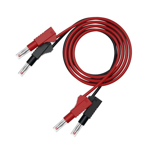 Hermosiey 2 Stück Multimeter-Messleitungen, Kabelbrücke, Leitungssicherheit, 4-Mm-Bananenstecker, Einziehbares Prüfwerkzeug, Rot, Langlebig, Schwarz von Hermosiey