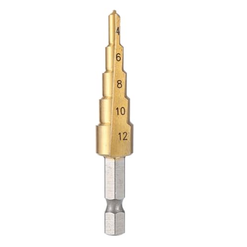 Hermosiey 4-12 mm HSS Stufenbohrer mit Gerader Nut für und Metall, Lochschneider, Kernbohrer, Pagodenbohrer von Hermosiey