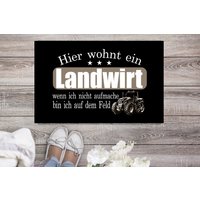 Fußmatte Landwirt Auf Dem Feld - Geschenk Landwirtschaft Und Traktor von Printlicht