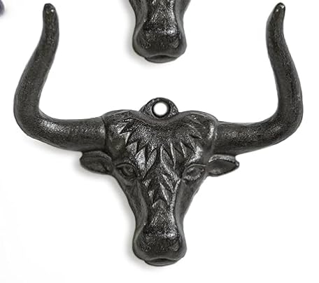 HERNGEE Haken aus Gusseisen, Wandhalterung, 1 Stück, Stier schwarz HERNGEE Haken aus Gusseisen, Wandhalterung, 1 Stück, Stier schwarz von Herngee