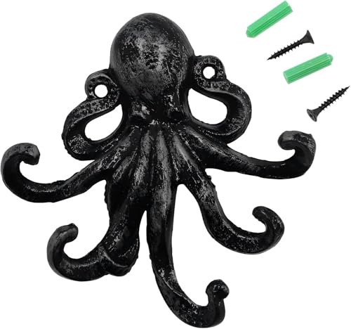 HERNGEE Octopus Schlüsselhaken für Wand, Schwarz HERNGEE Octopus Schlüsselhaken für Wand, Schwarz von Herngee
