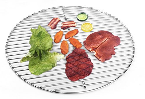 Hero Grillrost Edelstahl 44,5cm Alles in 5mm ! für 45,46,47cm Kugelgrill passt auch für Weber und viele mehr von Hero