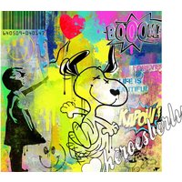 Neon Baloon Girl & Doopsy | Pop Art Bild Kunst Contemporary Modern Limited Edition Streetart Urban von HeroesberlinPopArt