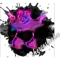 Pop Art | Bild Kunst Contemporary Panda Splash Neon Modern Limited Edition Streetart Urban von HeroesberlinPopArt