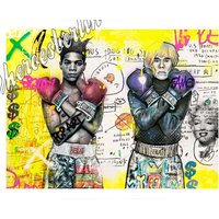 Pop Art | Bild Wanddekoration Leinwand Kunst Contemporary Modern Warhol Boxen Basquiat Streetart Graffiti Berlin von HeroesberlinPopArt