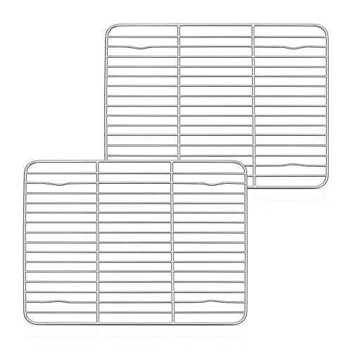 Herogo Abkühlgitter, Edelstahl Auskühlgitter 2er-Set, Rechteckig Kuchengitter zum Braten Backen Grillen Kühlen, 29,5 x 23 x 1,5cm, Backofen Kühlgitter Backgitter, Spülmaschinenfest Herogo Abkühlgitter, Edelstahl Auskühlgitter 2er-Set, Rechteckig Kuchengitter zum Braten Backen Grillen Kühlen, 29,5 x 23 x 1,5cm, Backofen Kühlgitter Backgitter, Spülmaschinenfest von Herogo
