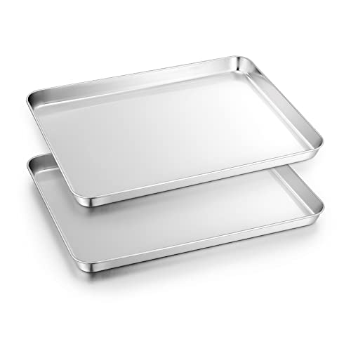 Herogo Backblech 2er Set, Edelstahl Backofenblech zum Backen Kochen Braten, 40 x 30 x 2,5 cm, große Plätzchenblechpfanne, hochglanzpoliert & rostfrei, spülmaschinenfest Herogo Backblech 2er Set, Edelstahl Backofenblech zum Backen Kochen Braten, 40 x 30 x 2,5 cm, große Plätzchenblechpfanne, hochglanzpoliert & rostfrei, spülmaschinenfest von Herogo