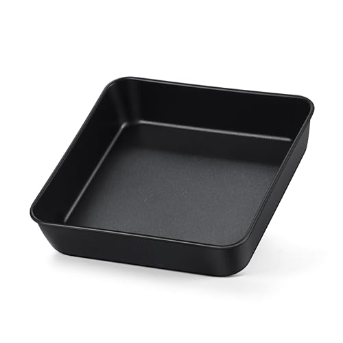 Herogo Backform, Edelstahl eckige Tortenform Auflaufform, 15x15x5 cm, Brownie Kuchenform für Brownie, Lasagne,Einteiliges Formteil & Spülmaschinengeeignet von Herogo