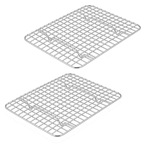 Herogo Kleines Abkühlgitter, Edelstahl Auskühlgitter 2er-Set, 25x19x2 cm Fit Kleine Backbleche, Metall Kuchengitter Backgitter für Kuchen Kekse Brot, Glatte Kanten & Langlebig, Spülmaschinenfest Herogo Kleines Abkühlgitter, Edelstahl Auskühlgitter 2er-Set, 25x19x2 cm Fit Kleine Backbleche, Metall Kuchengitter Backgitter für Kuchen Kekse Brot, Glatte Kanten & Langlebig, Spülmaschinenfest von Herogo