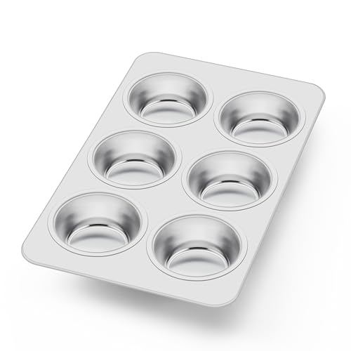 Herogo Muffinform, Edelstahl 6er Muffinblech für 6 Muffins, 29 x 18 x 3 cm Muffin Backform Backblech für Cupcakes Brownies Pudding, Ungiftig und Gesund, Backofen und Spülmaschinenfest Herogo Muffinform, Edelstahl 6er Muffinblech für 6 Muffins, 29 x 18 x 3 cm Muffin Backform Backblech für Cupcakes Brownies Pudding, Ungiftig und Gesund, Backofen und Spülmaschinenfest von Herogo